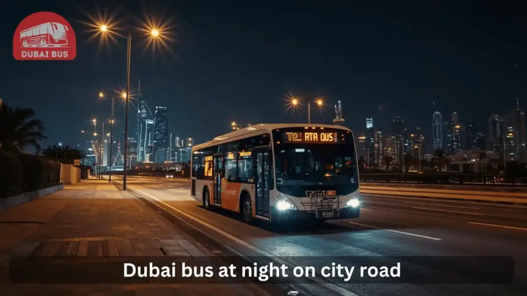 Dubai Bus Safety at Night