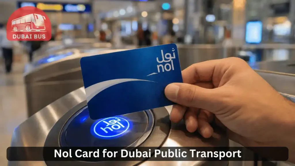 Nol card used for metro and bus travel in Dubai