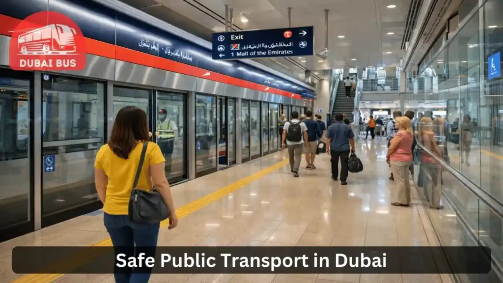 Safe and clean Dubai metro and bus facilities