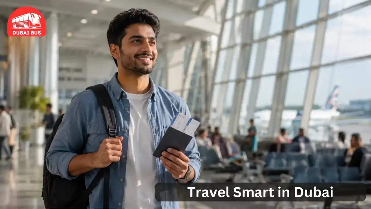 Traveler prepared for departure after following Dubai tourist visa regulations