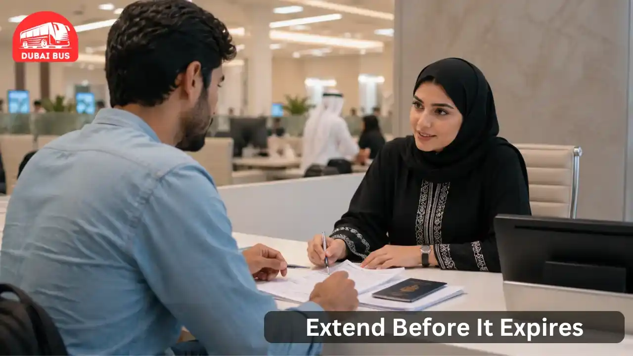 Visitor arranging Dubai visa extension before tourist visa expiry